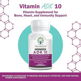 NatureGenX ADK10 botella lateral: etiqueta legible con ingredientes.