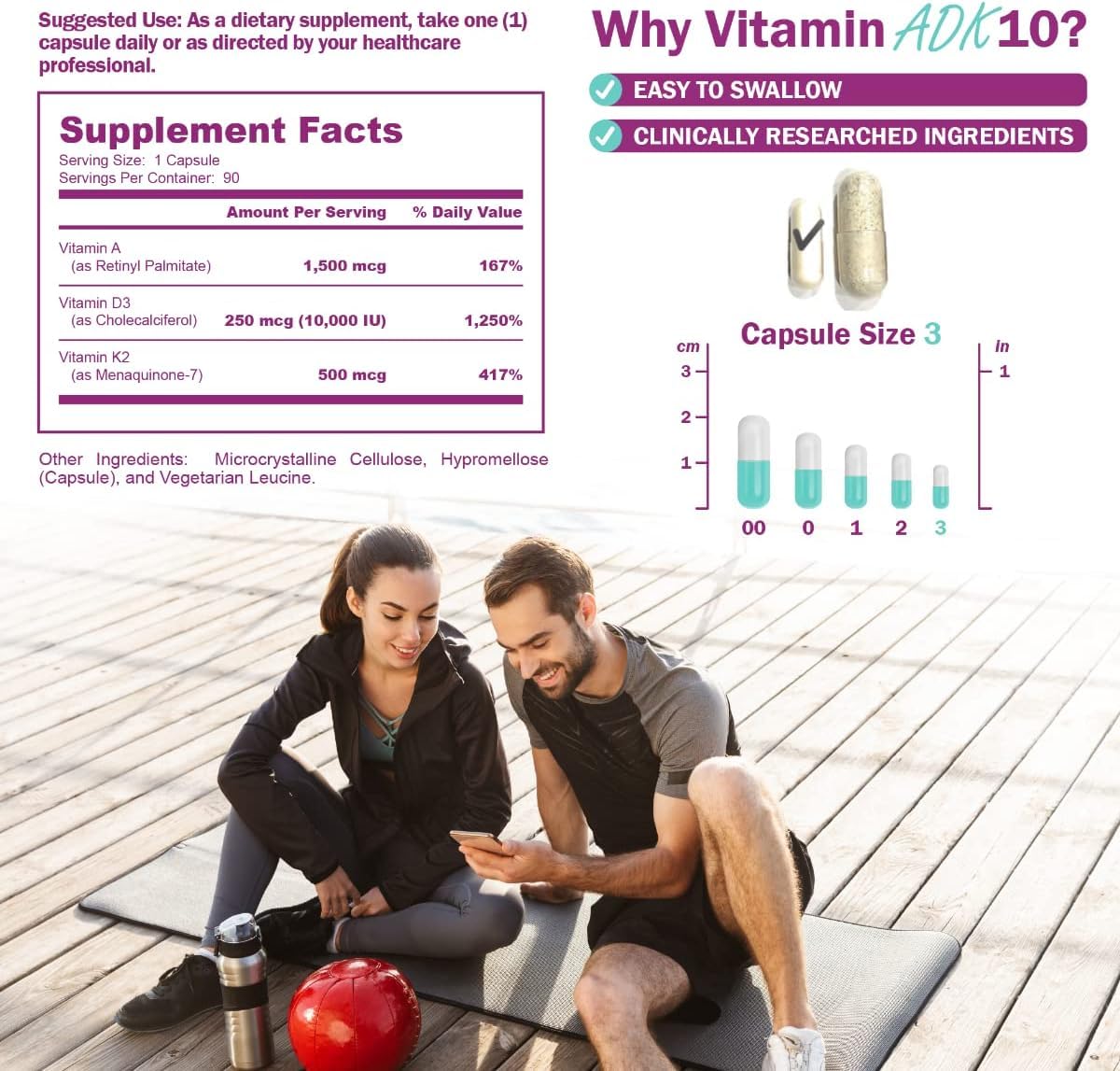 NatureGenX ADK10 cápsulas de origen vegetal: opción vegana sin gelatina.