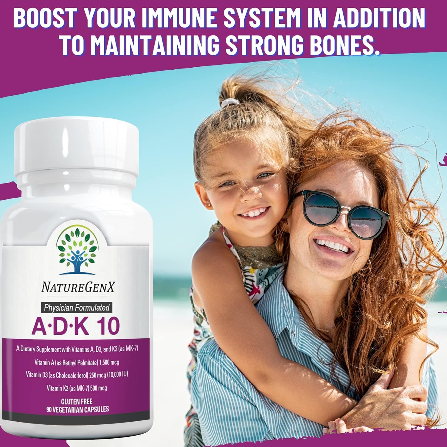 NatureGenX ADK10 empaque 90 cápsulas: plan de 3 meses.