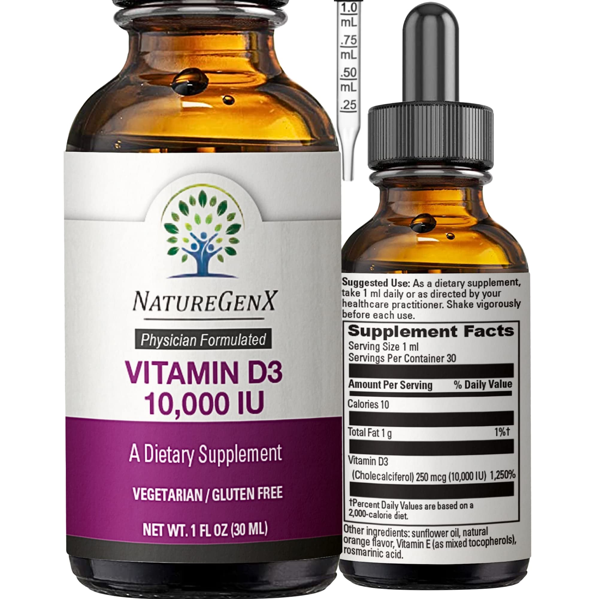 Calcio y salud ósea mediante NatureGenX vitamina D líquida