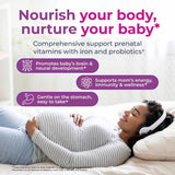 NatureGenX Methyl Prenatal probióticos 40 mil millones CFU, apoyo digestivo suave.