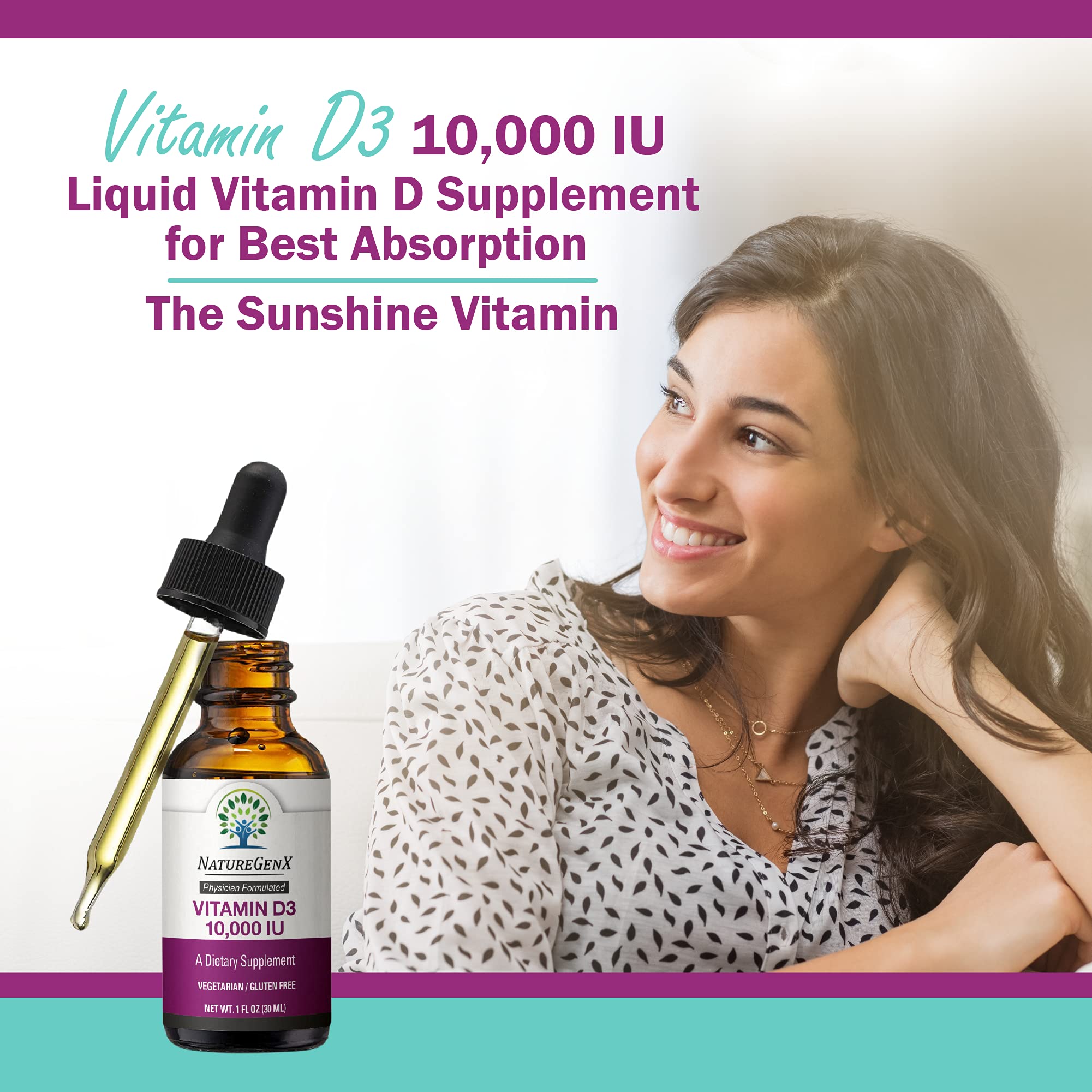 Uso diario de NatureGenX Vitamina D para beneficios potenciales