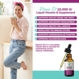 Etiqueta clara NatureGenX Vitamina D líquida para identificar dosis