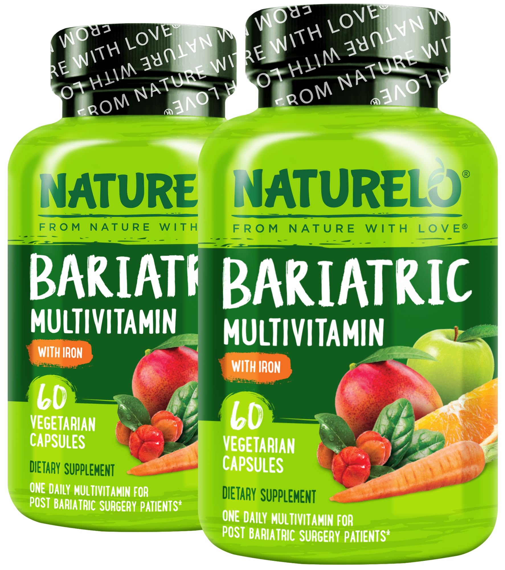 NATURELO Bariátrico, botella de multivitamina, apoyo nutricional tras cirugía