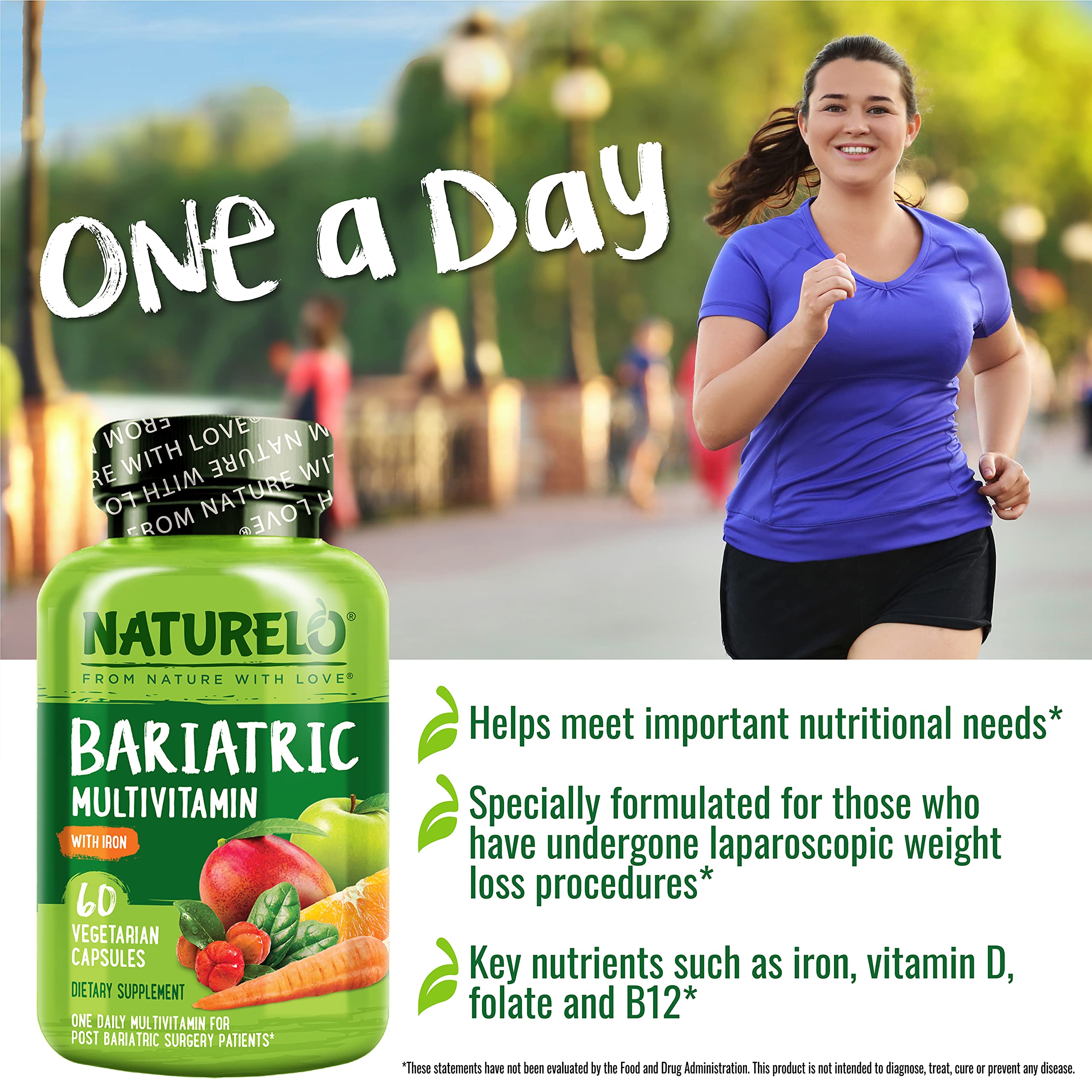 NATURELO Bariátrico, nutrición natural con frutas y verduras para nutrición de alimentos integrales