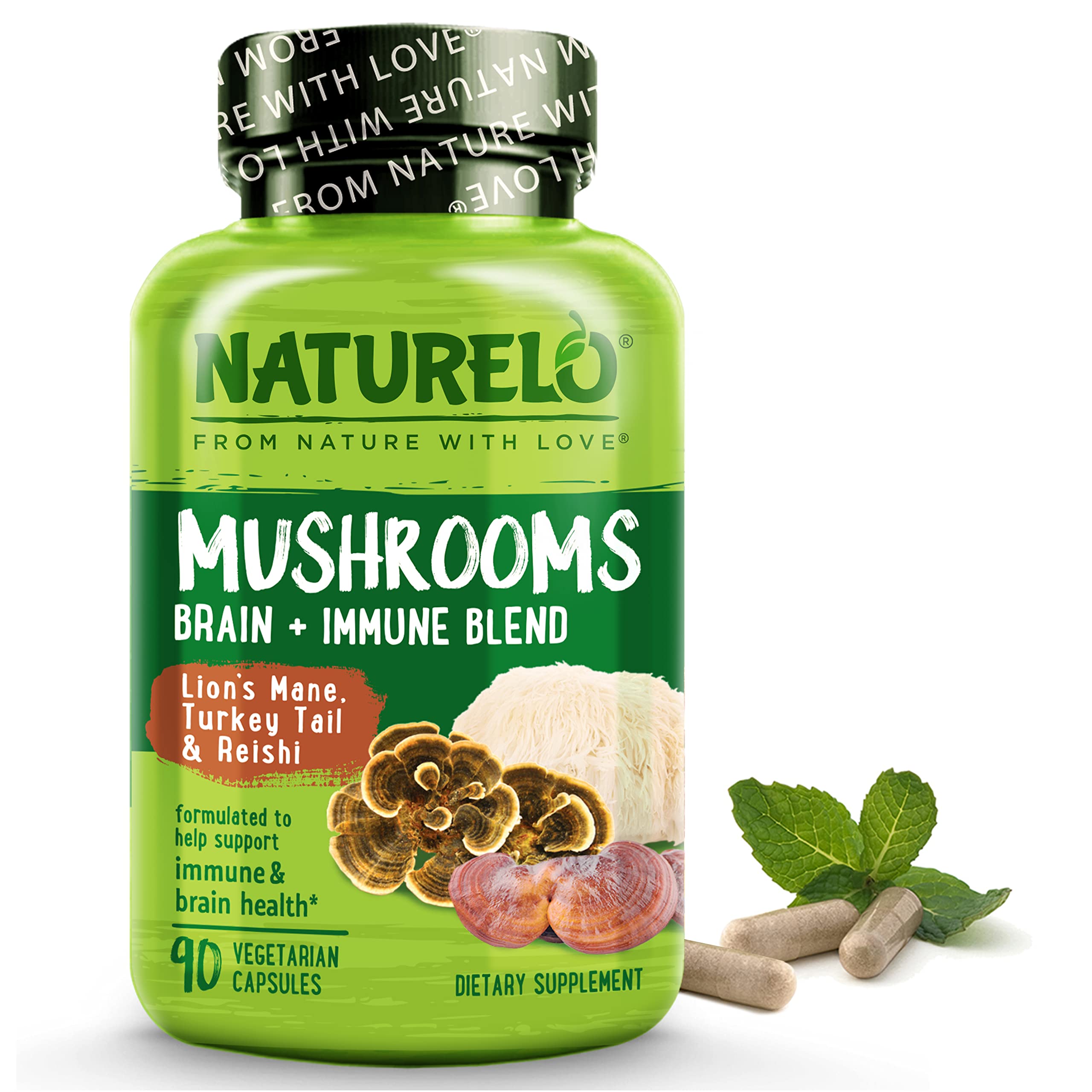 Naturelo botellas de cápsulas para apoyo diario de salud general.