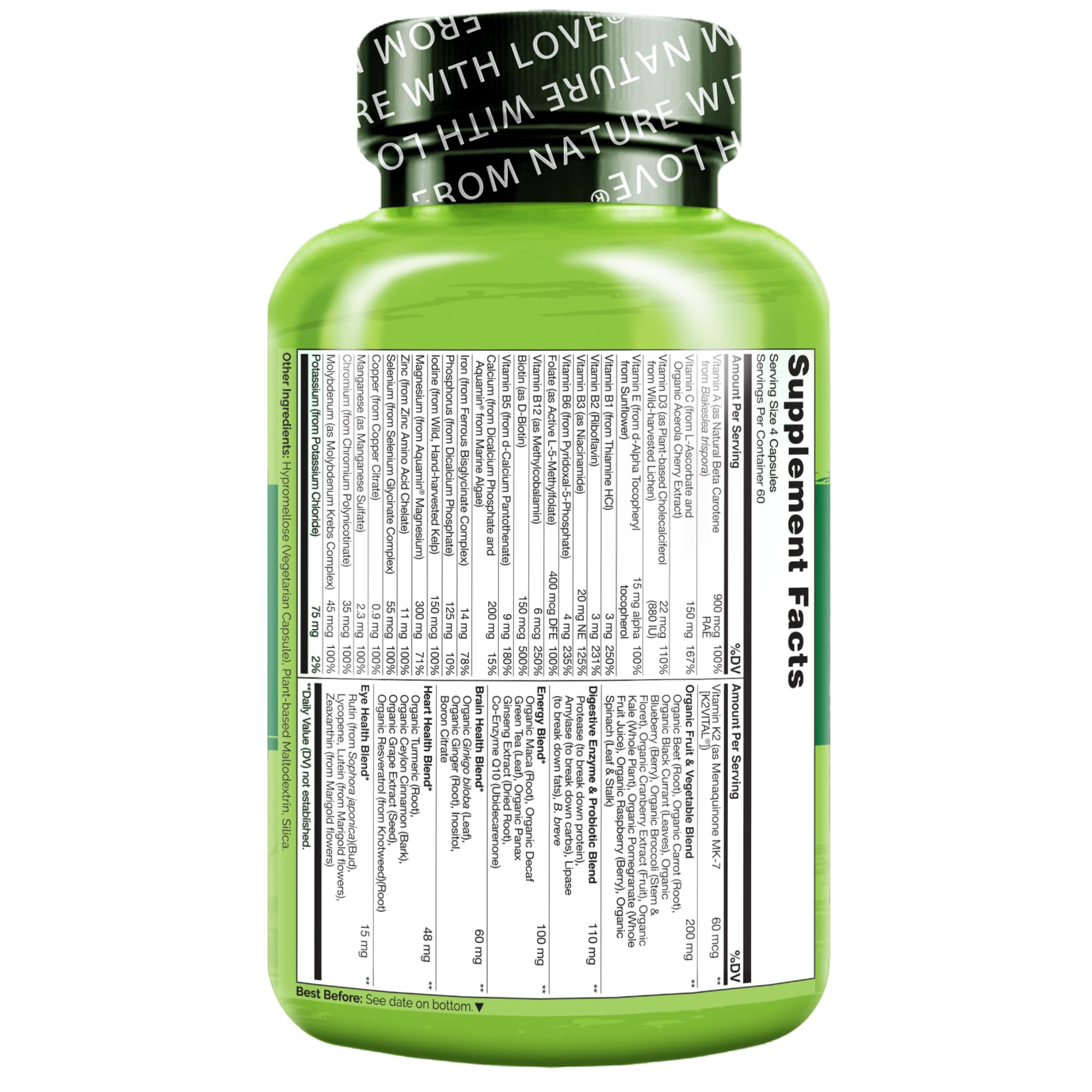 Naturelo cápsulas veganas 240, opción libre de crueldad para uso diario.