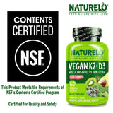 Naturelo D3 K2 sin gluten para personas sensibles