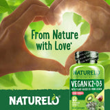 Naturelo D3 K2 sin lacteos para dietas veganas