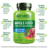 NATURELO etiqueta frontal orgánica destaca ingredientes vegetales para nutrición consciente.