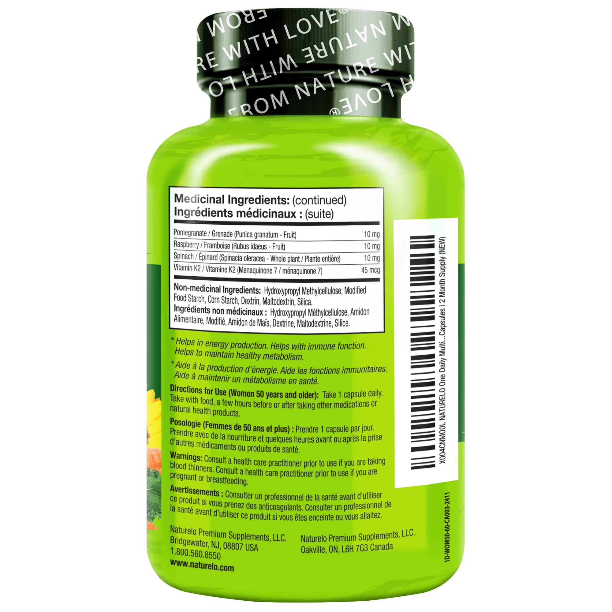 Naturelo formato sin conservantes sin soja para dieta limpia.