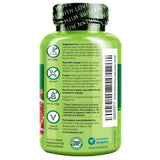 Naturelo ingredientes de alimentos enteros: fórmula vegetal para salud general y absorción.