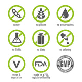 Ingredientes basados en plantas en NATURELO para micronutrientes diarios.