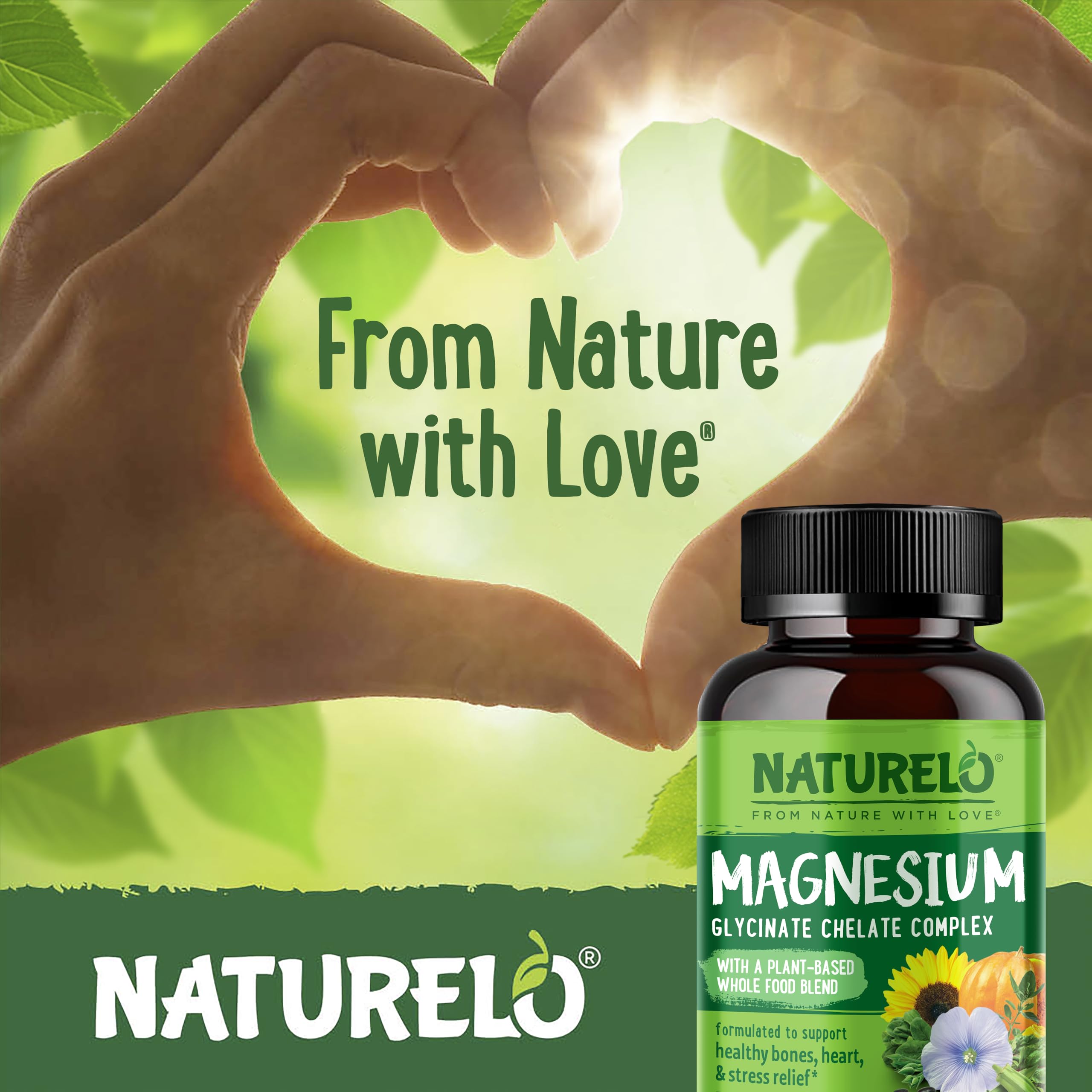 Acéila orgánica y magnesio glicinato en formulación Natural