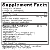 Etiqueta del producto Naturelo magnesio glicinato con información clara de ingredientes