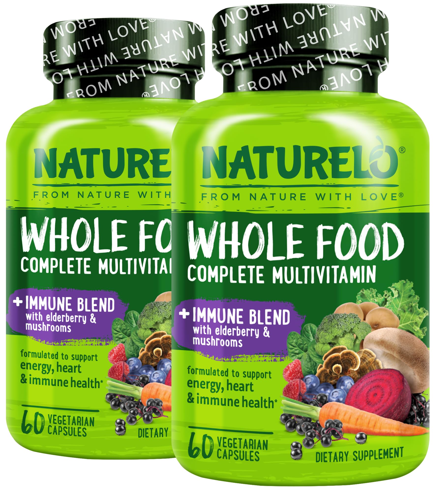 NATURELO multivitamínico defensa inmune con elderberry en cápsulas