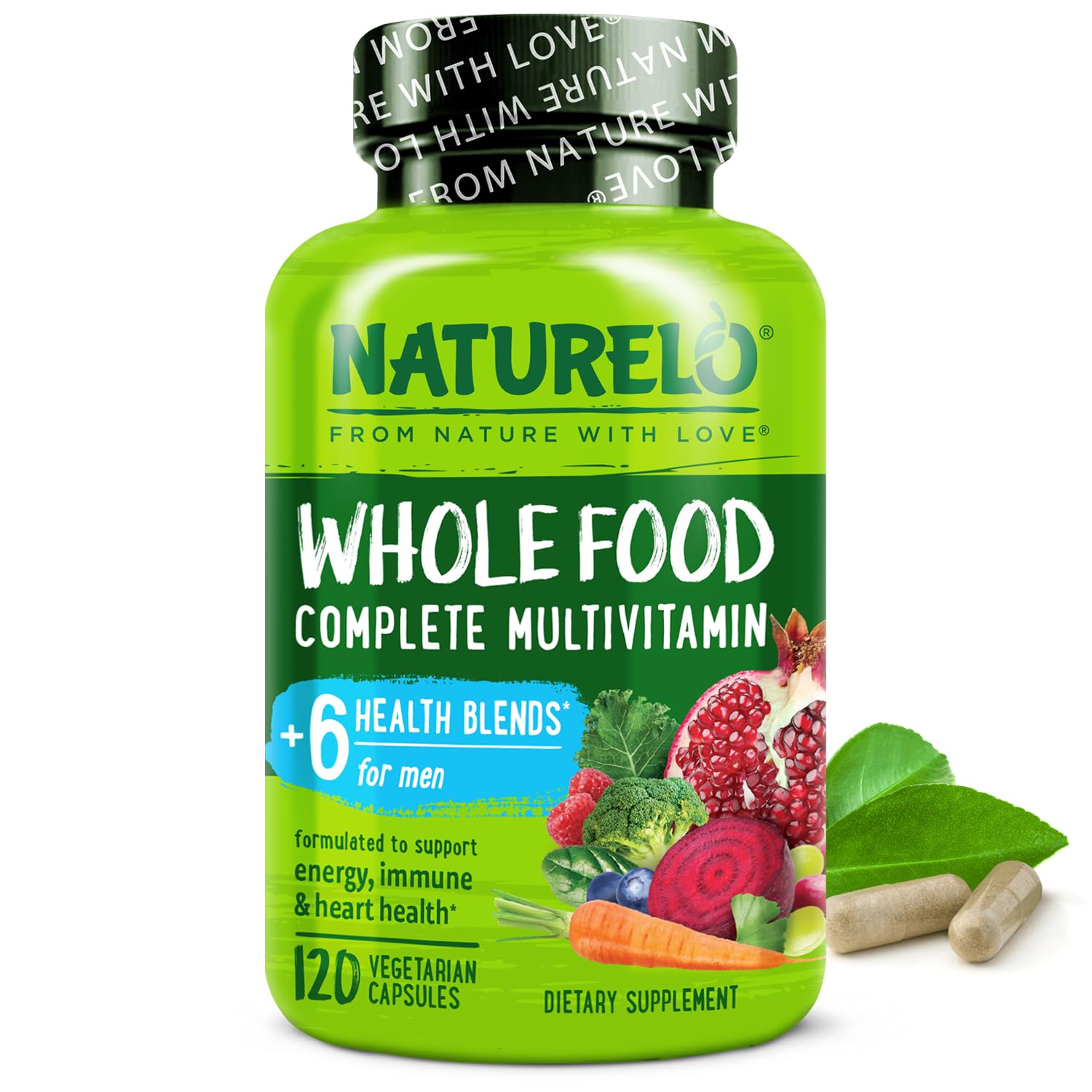 Naturelo multivitaminas para hombres: botella para la rutina diaria.