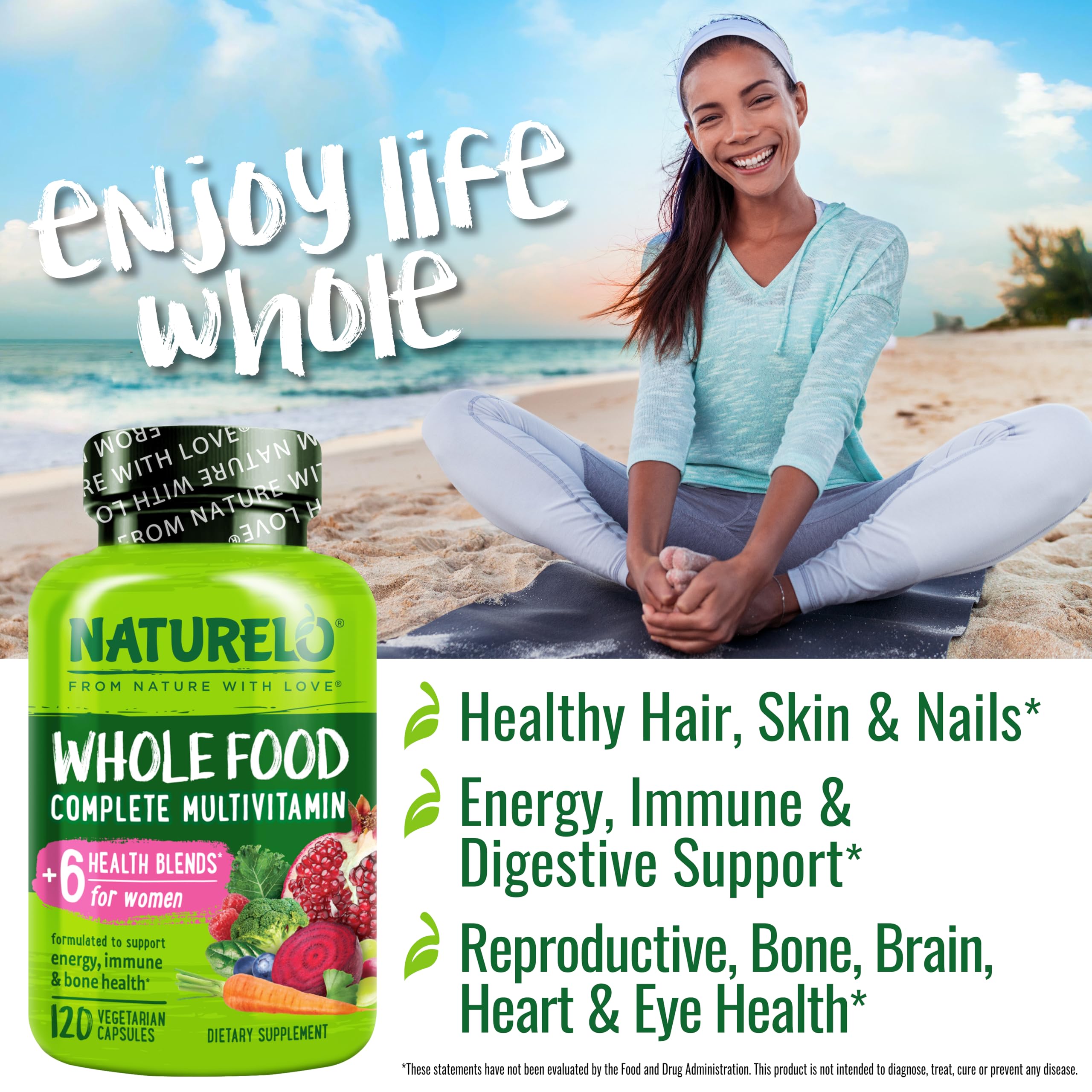 Naturelo Mujer fracciones vegetales: nutrientes de plantas para mejor absorción.