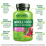 Naturelo multivitaminas para mujeres 50+, cápsulas listas para toma diaria y absorción mejorada.