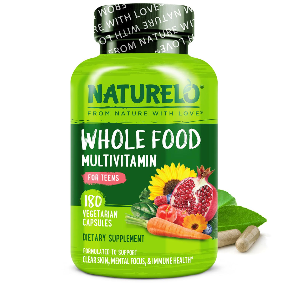Naturelo multivitamínicos juvenil en botella para crecimiento saludable