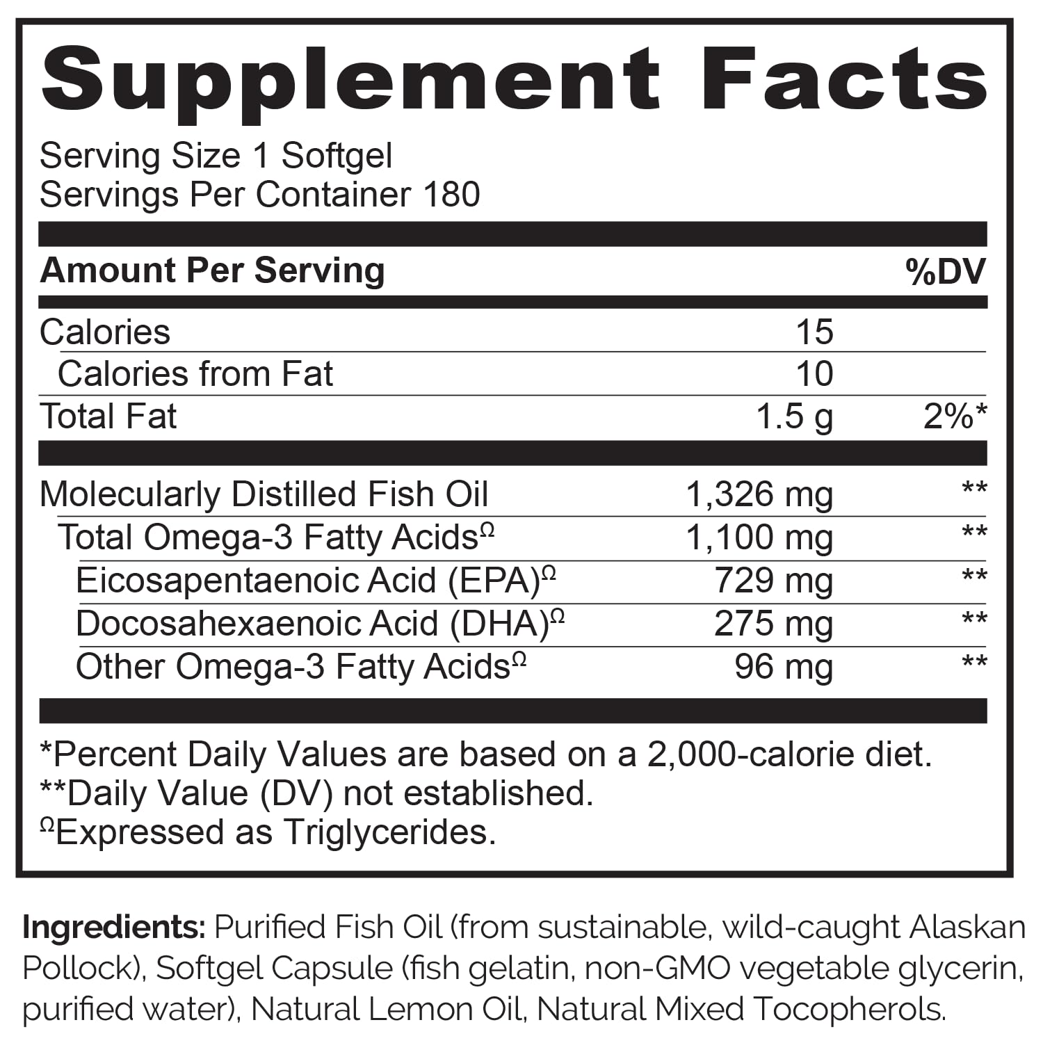 NATURELO Omega-3 origen sostenible Alaska Pollock