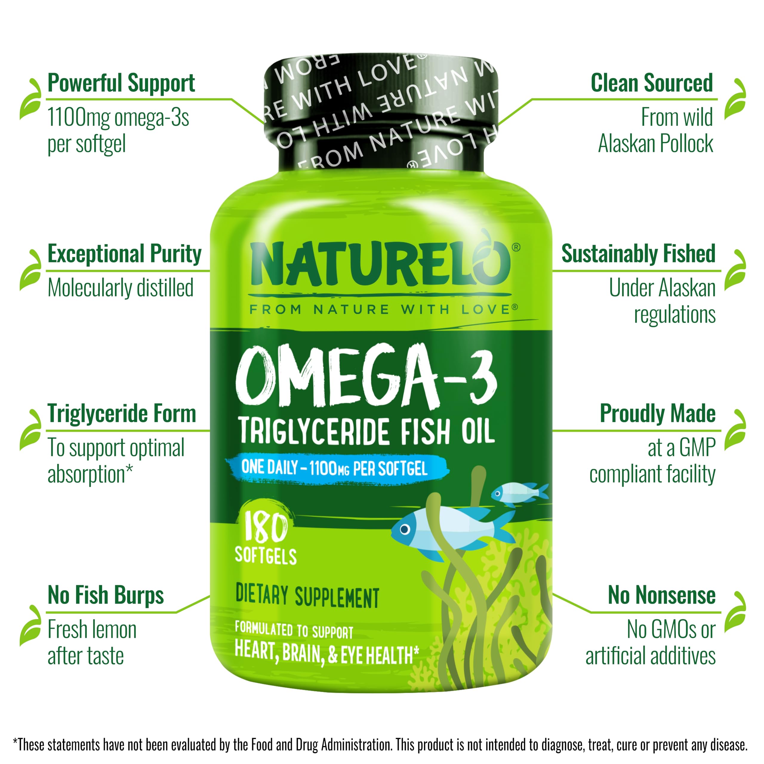 NATURELO Omega-3 forma de triglicéridos para mejor absorción