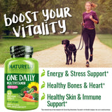 NATURELO One Daily Multivitamin para mujeres, imagen de producto para energía sostenida.