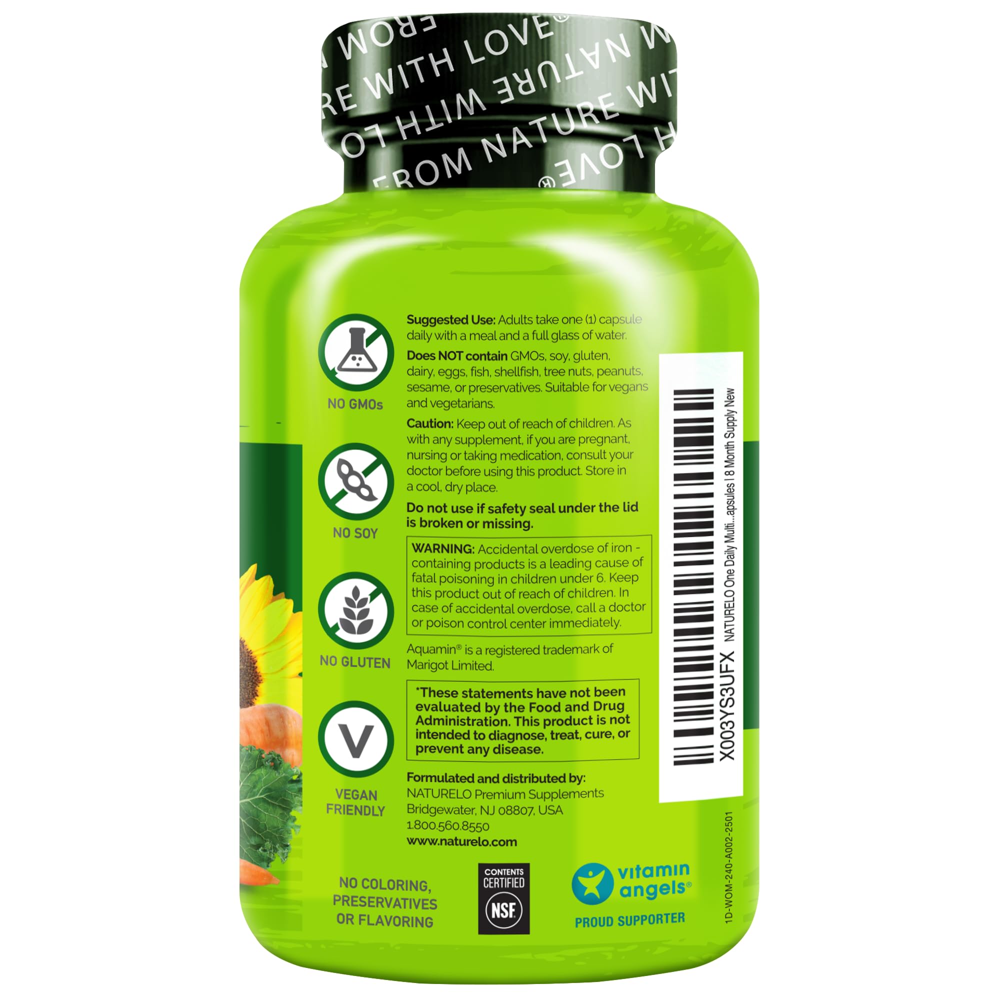 Naturelo producido en EE. UU en instalaciones GMP para calidad confiable