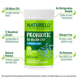 Naturelo Probióticos: etiqueta del producto con 11 cepas beneficiosas.