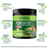 Naturelo polvo verde con hierba de trigo, apoyo digestivo natural.