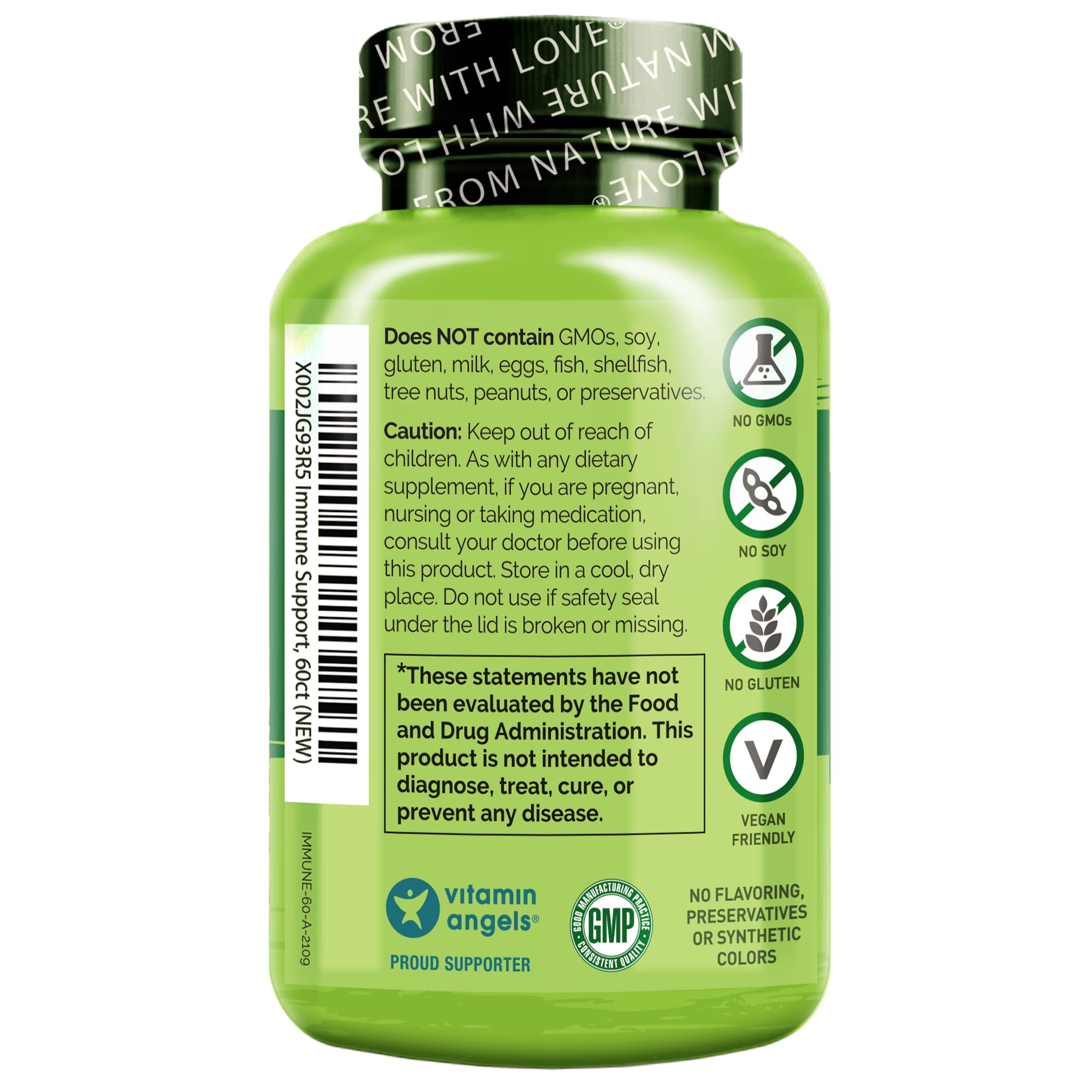 Naturelo Sin conservantes: envase limpio y puro.