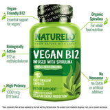 NATURELO B12 en cápsulas de 90 unidades para soporte nervioso.