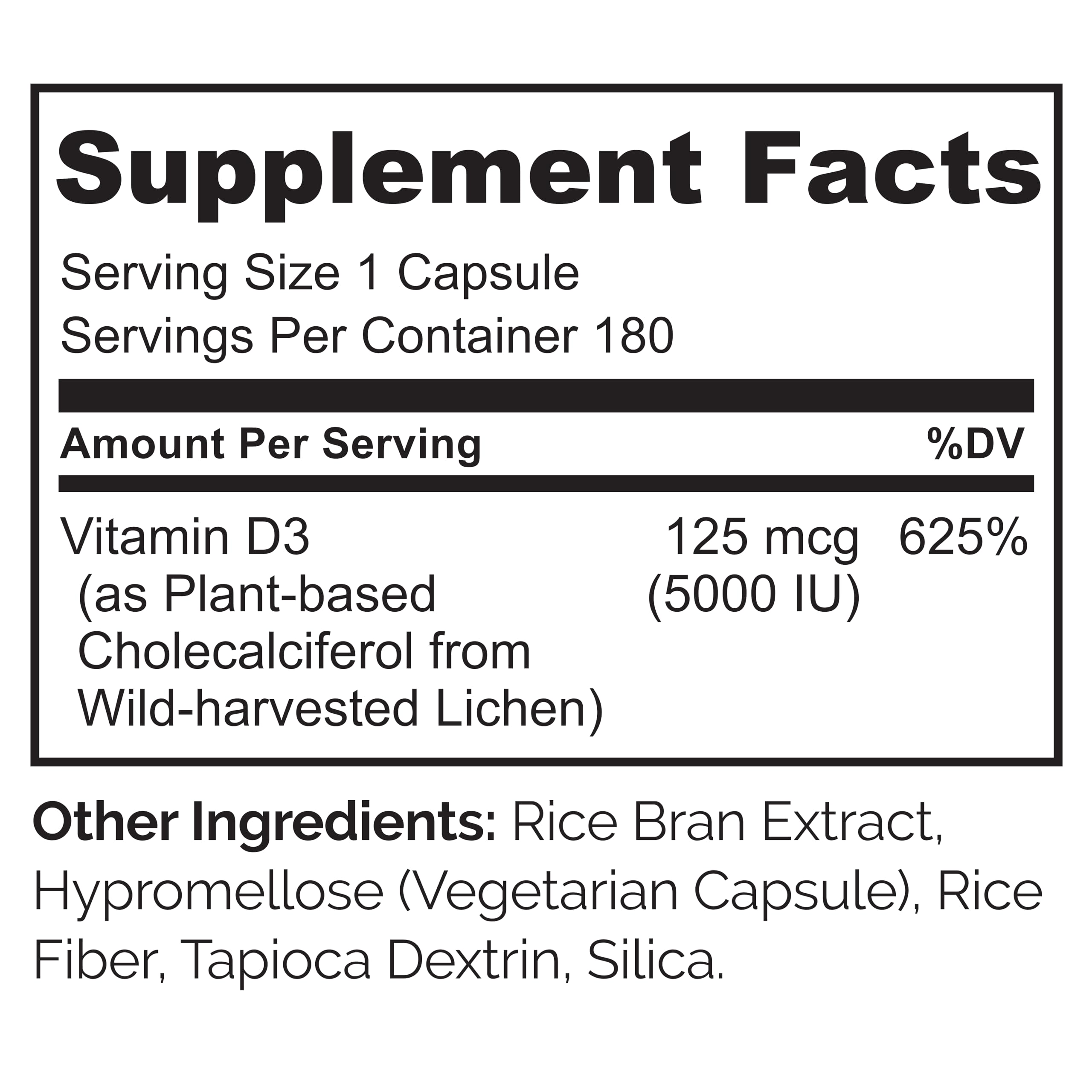 Naturelo Vitamina D 5000 IU de líquen, opción vegana y ética