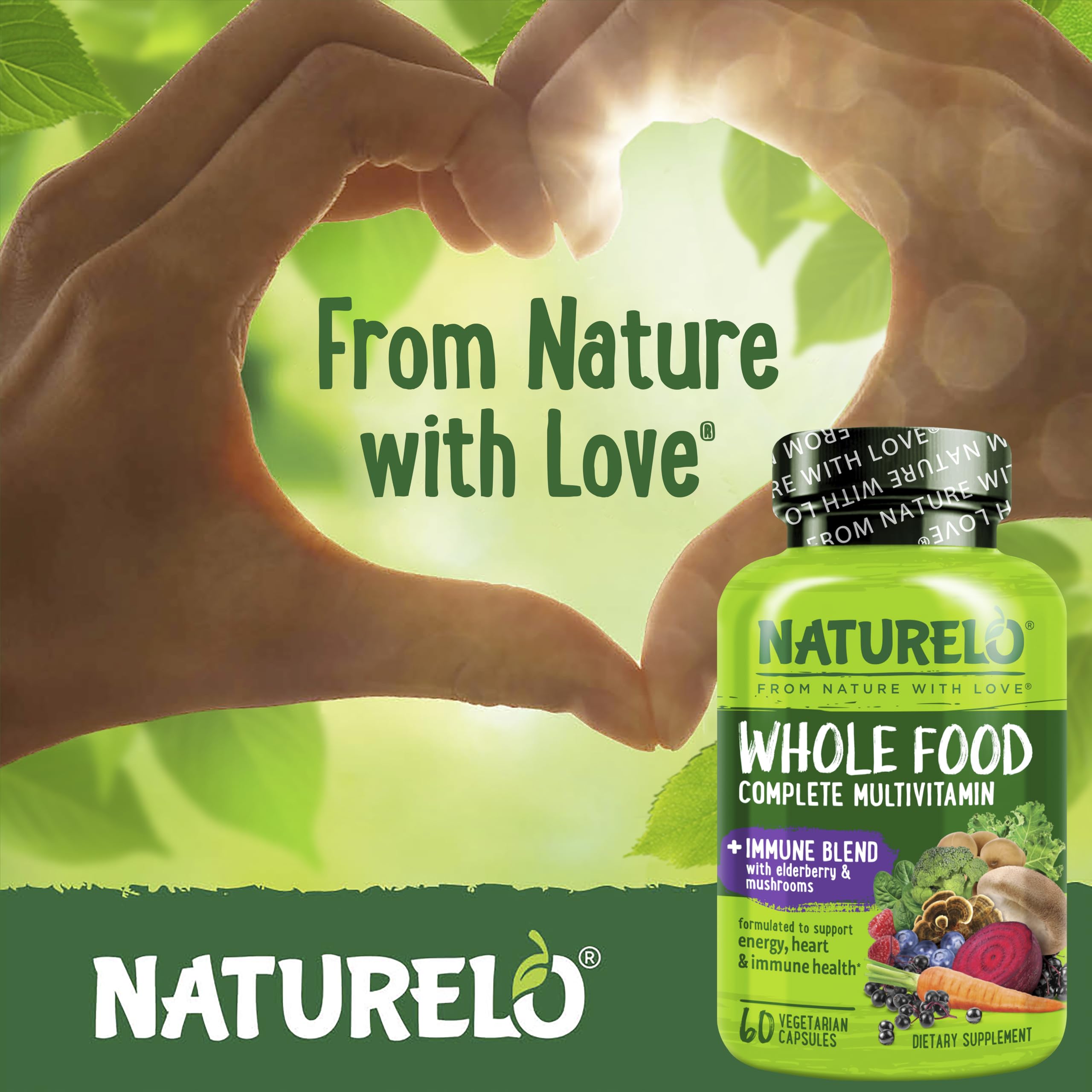 NATURELO vitaminas-activadas, complejo B para energía sostenida.