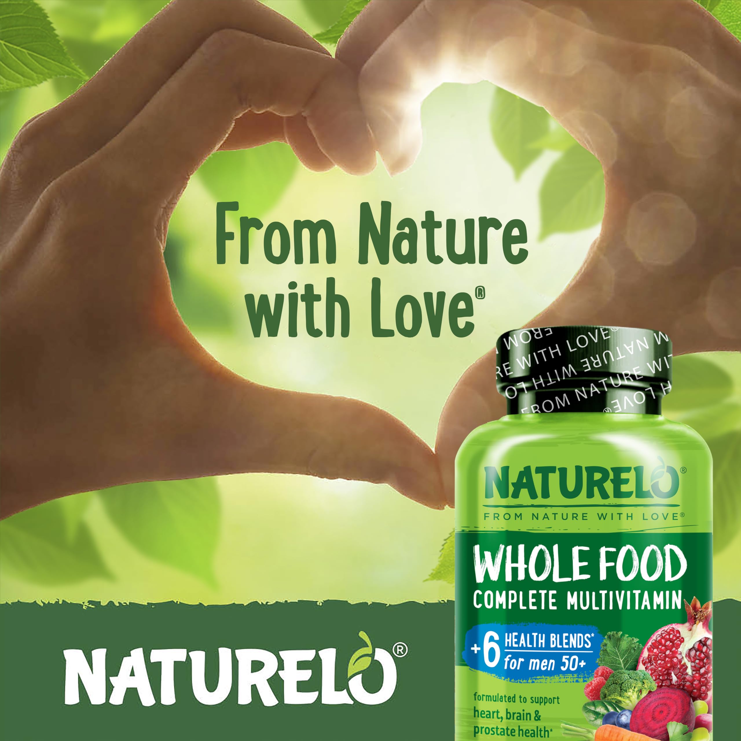 NATURELO vitaminas y minerales activados, incluido B12, para energía y función.