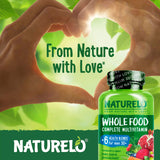 NATURELO vitaminas y minerales activados, incluido B12, para energía y función.