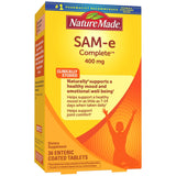 Nature Made SAM-e Complete: cápsulas 400 mg en frasco para uso diario.