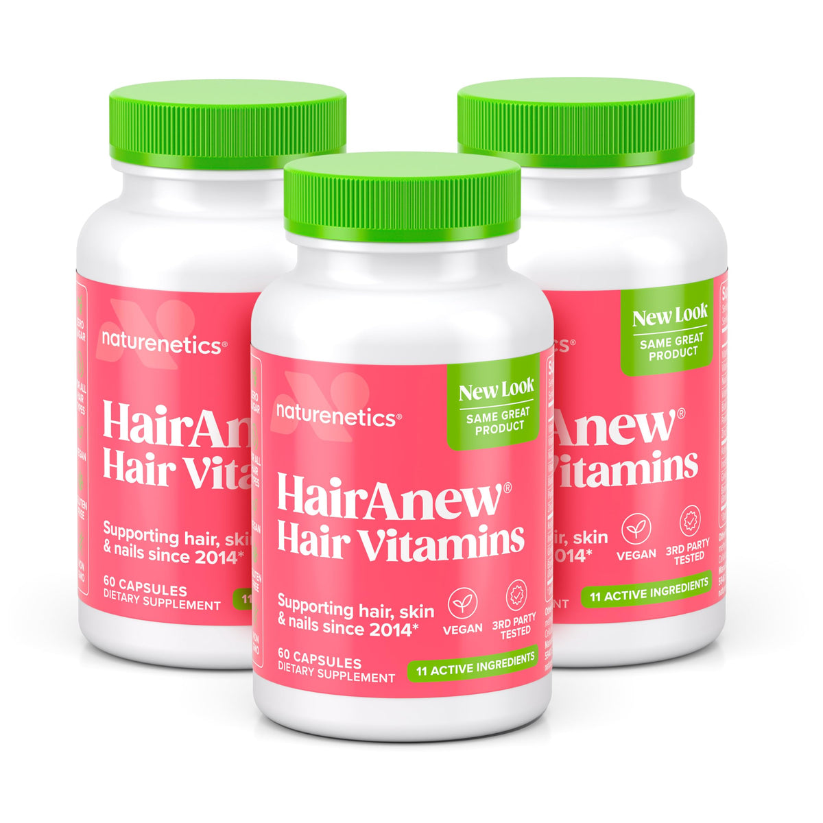 HairAnew de Naturenetics: cápsulas para apoyo diario del cabello.