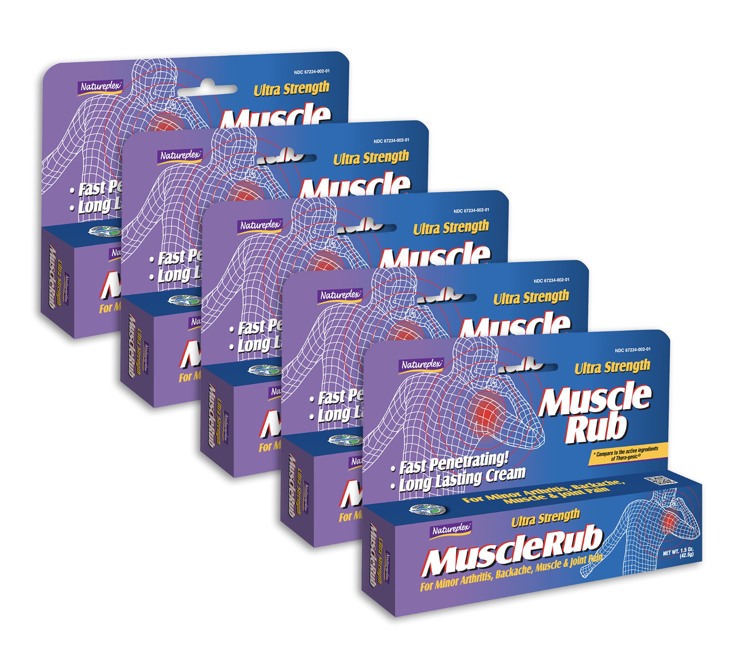 Natureplex crema muscular Ultra con mentol y salicilato en tubo para alivio inmediato.