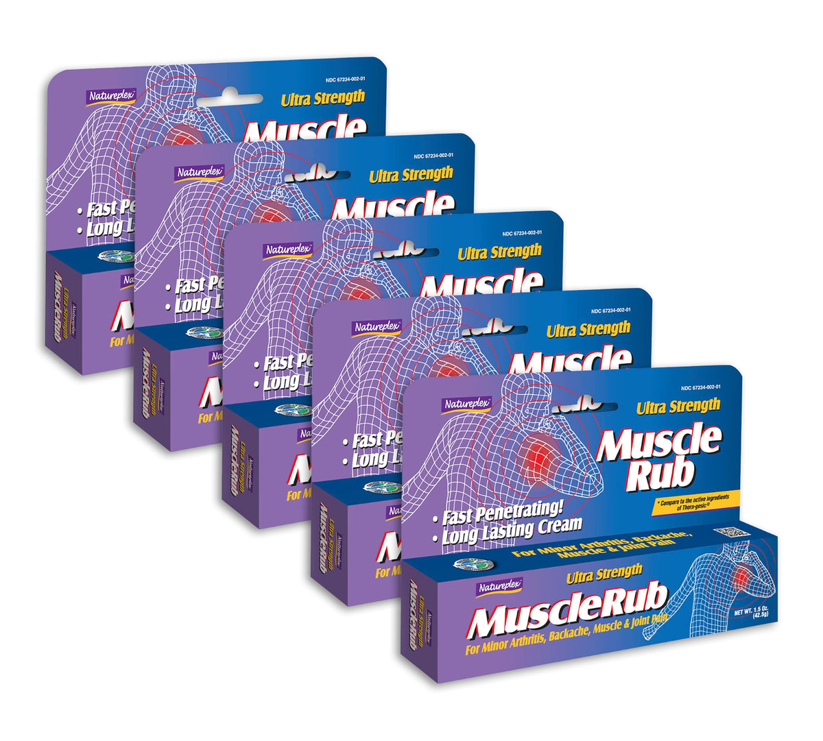 Natureplex crema muscular Ultra con mentol y salicilato en tubo para alivio inmediato.