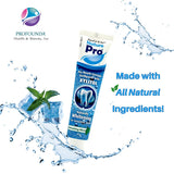 NaturePro pasta dental menta fresca, aliento duradero.
