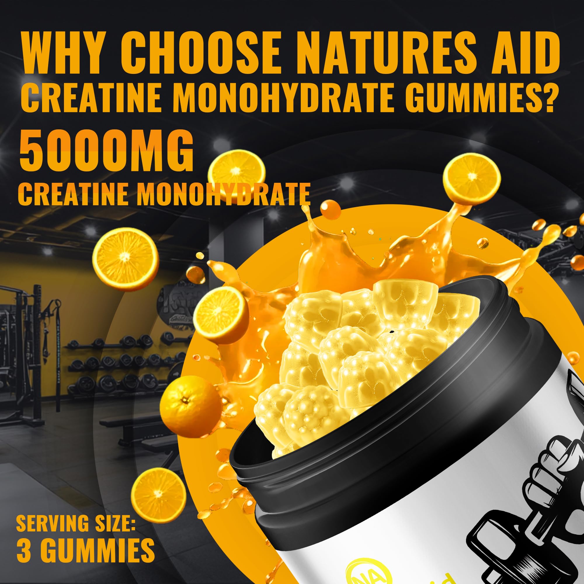 Gominolas aptas para veganos de Natures Aid Creatina