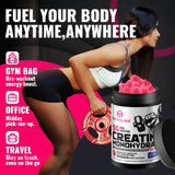 Natures Aid Creatine Gummy, sabor frambuesa para ingesta diaria.