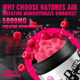 Natures Aid Creatine Gummy, uso pre-entrenamiento en el gimnasio.