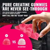 Natures Aid Creatine Gummy, gominolas veganas sin gelatina y sin azúcar.