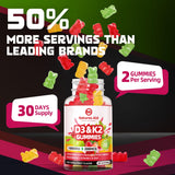 Natures Aid gominolas D3K2 favorecen la inmunidad y energía diaria