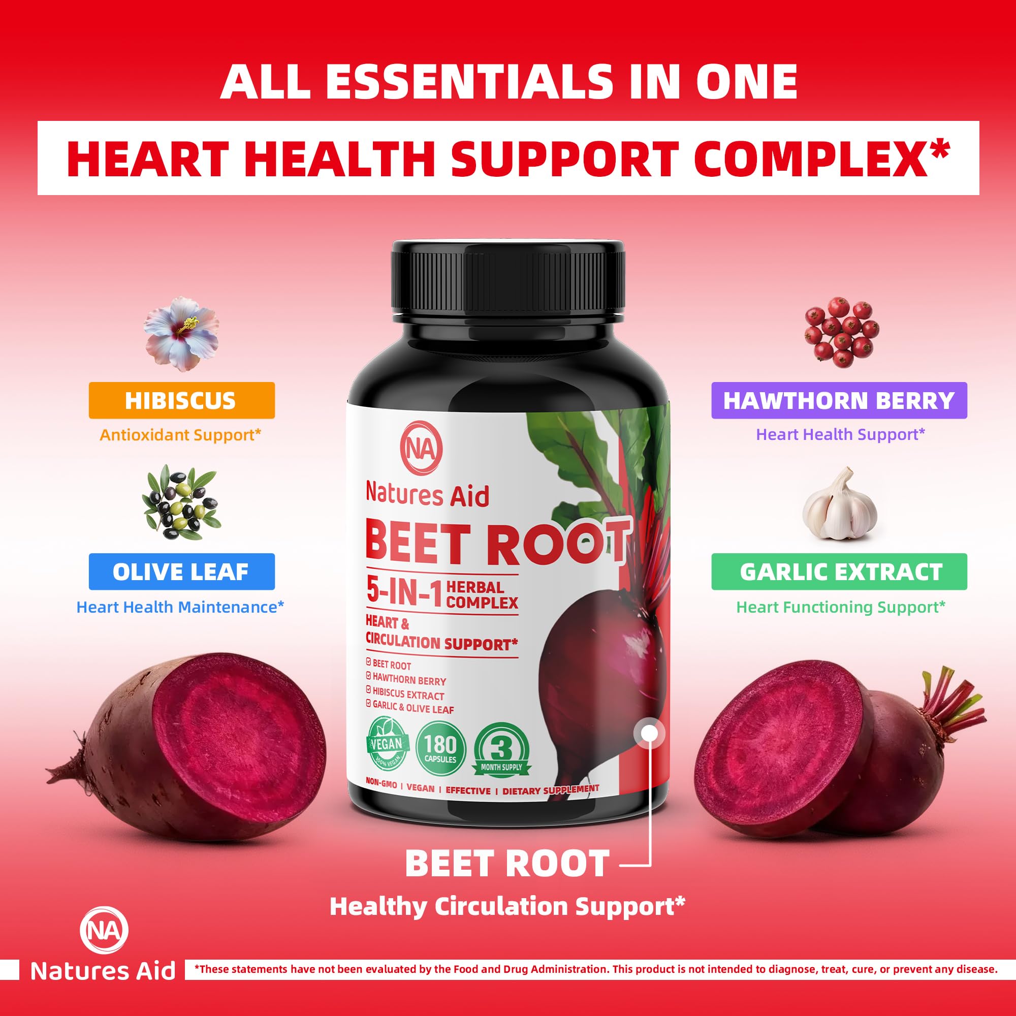 Natures Aid hibisco: ingrediente para sabor y soporte cardiovascular