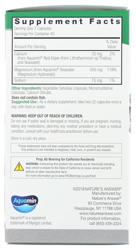 Nature's Answer envase sin alcohol ni gluten: cápsulas fáciles de tragar