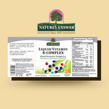 Nature's Answer Liquid Vitamin B-Complex, etiqueta naranja, sabor mandarina natural.