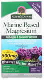 Nature's Answer magnesio marino 500 mg: botella con cápsulas para apoyar la salud ósea